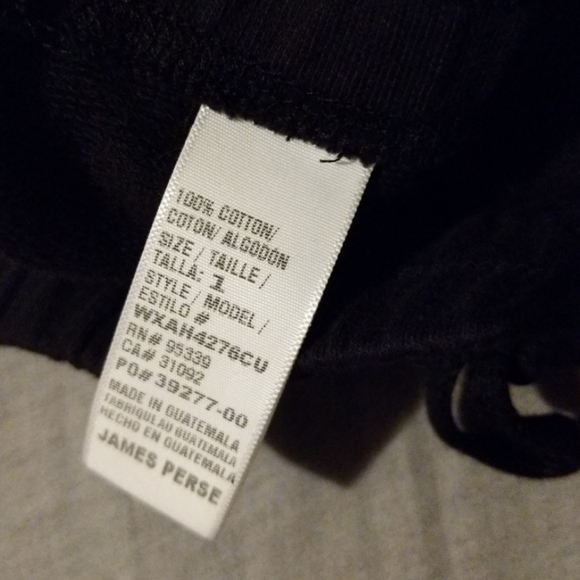 James Perse Fleece Sweat Shorts Black - Picture 5 of 6